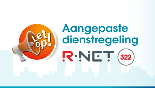 Aangepaste dienstregeling lijn 322