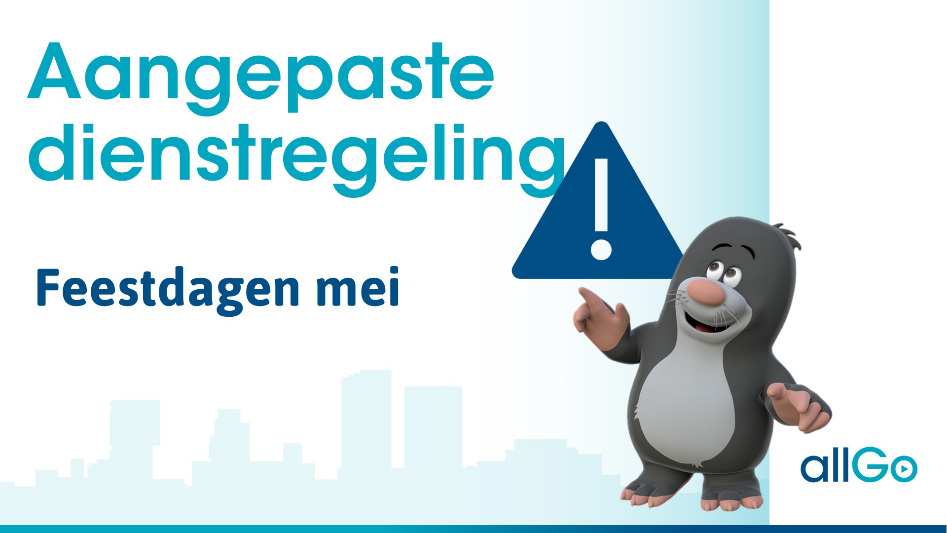 Feestdagen mei: aangepaste dienstregeling