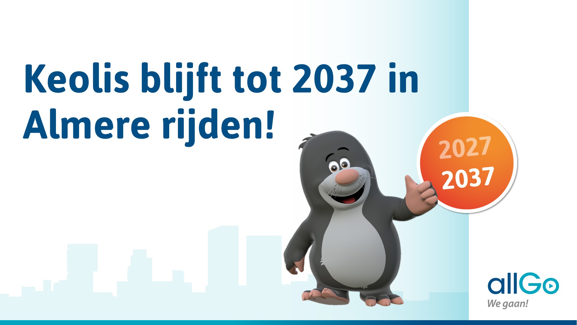Keolis blijft tot en met 2037 in Almere rijden